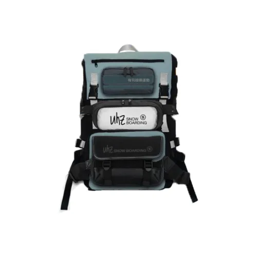 GEAR FOR THE COOLEST UHZ Polyester Ski Bag Backpack Medium Size Unisex Blue White/Green Yellow/Pink White