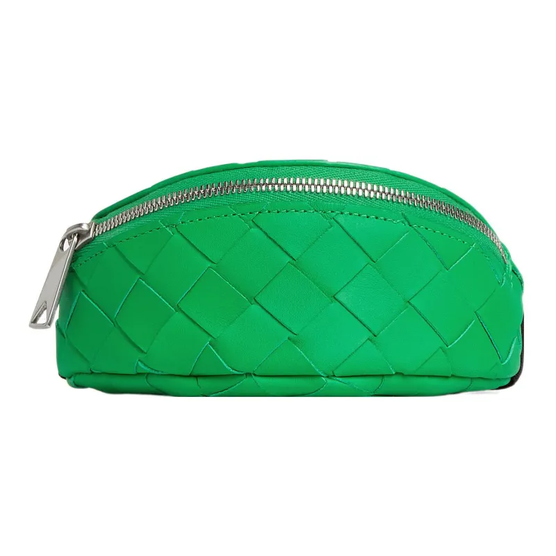 Bottega Veneta Cow Leather Clutch Wrist Bag Men's Parrot Green-0