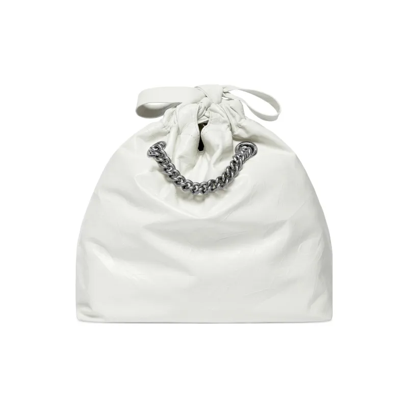 Balenciaga CRUSH Matte Calfskin Portable Crossbody Bag, Shoulder Bag Small Size Women's White-5