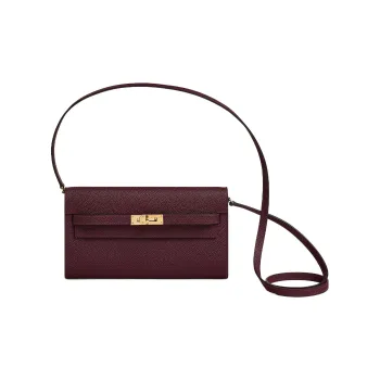 HERMES Kelly To Go Epsom Leather Shoulder Bag Crossbody Bag Women's 57 Bordeaux Red