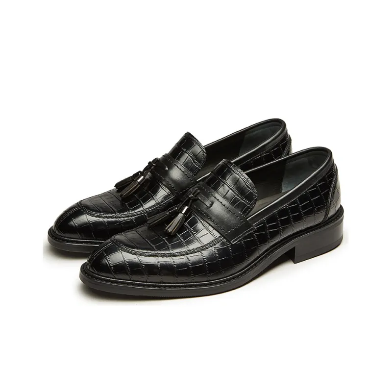 KANGNAI Dress Shoes Men Low-Top Black-1