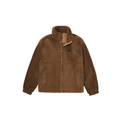 CAMEL Velvet-feel Coat Men's Spruce Brown