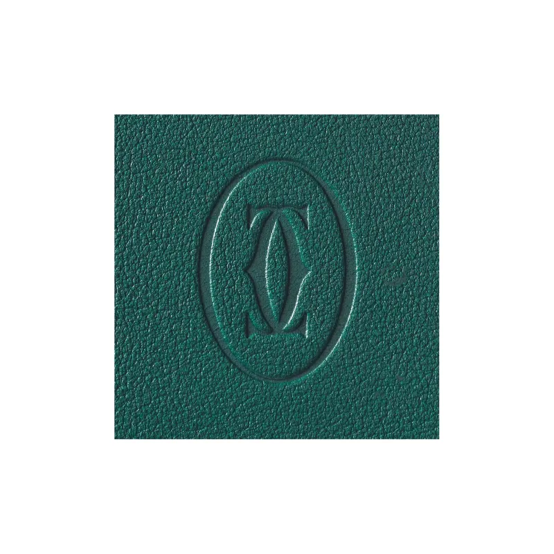 CARTIER Must De Cartier Calfskin Card Holder Women's Peacock Green-4