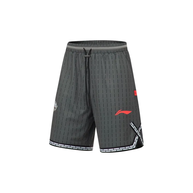 LiNing CBA Collection Professional Basketball Collection Basketball Shorts Men's Black Stamped-2