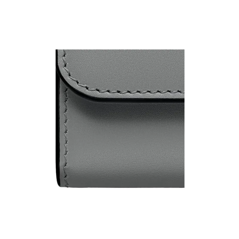 CARTIER Calfskin Wallet Mini Women's Gray-5