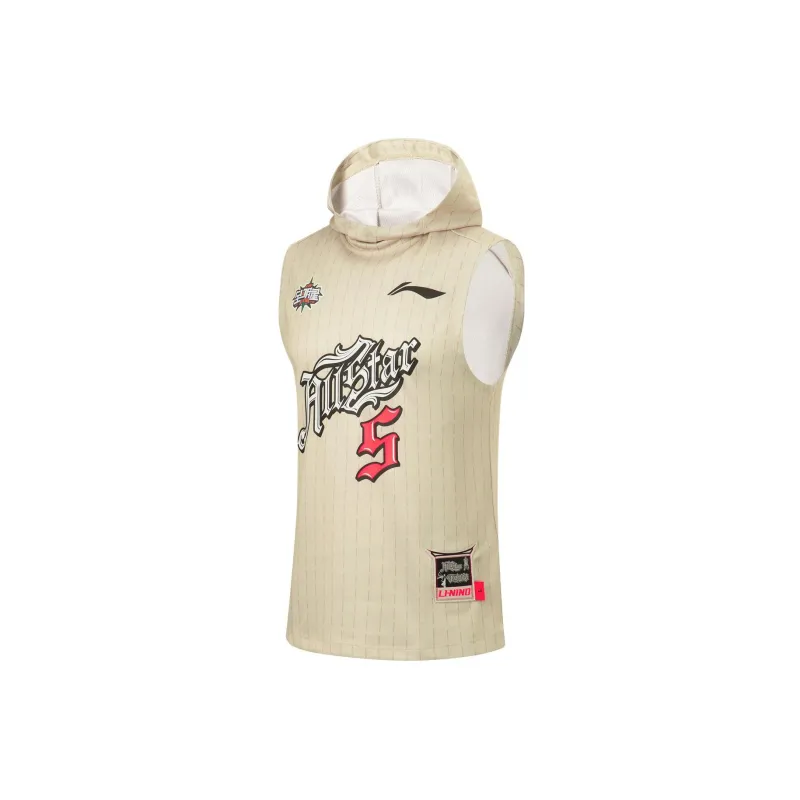 LiNing CBA Collection Professional Basketball Collection Sweatshirt Men's Moonlight Gray Printed-2