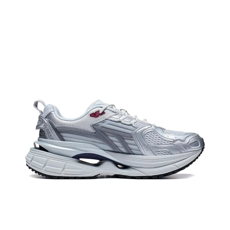 LiNing Comet 5 Anti Slip Wear Resistant Low Top Casual Shoes Men's Silver-1