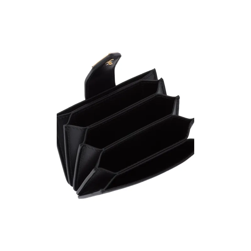 PRADA Saffiano Leather Card Holder Women's Black-1