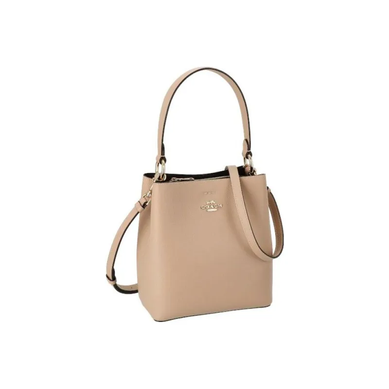 COACH Town Leather Bucket Bag Handbag Shoulder Bag Crossbody Bag Small Size Women's Brown-1