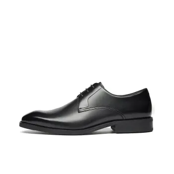 KANGNAI Dress Shoes Men Low-Top Black