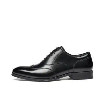KANGNAI Dress Shoes Men Low-Top Black