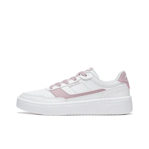 LINING Relaxing Skateboard Shoes Women's Low-Top White/Pink