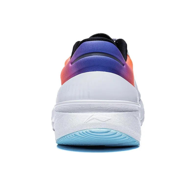 LiNing YueYing 2.0 Anti Slip And Wear Resistant Breathable Low Top Running Shoes Men's White Blue Orange Purple-5