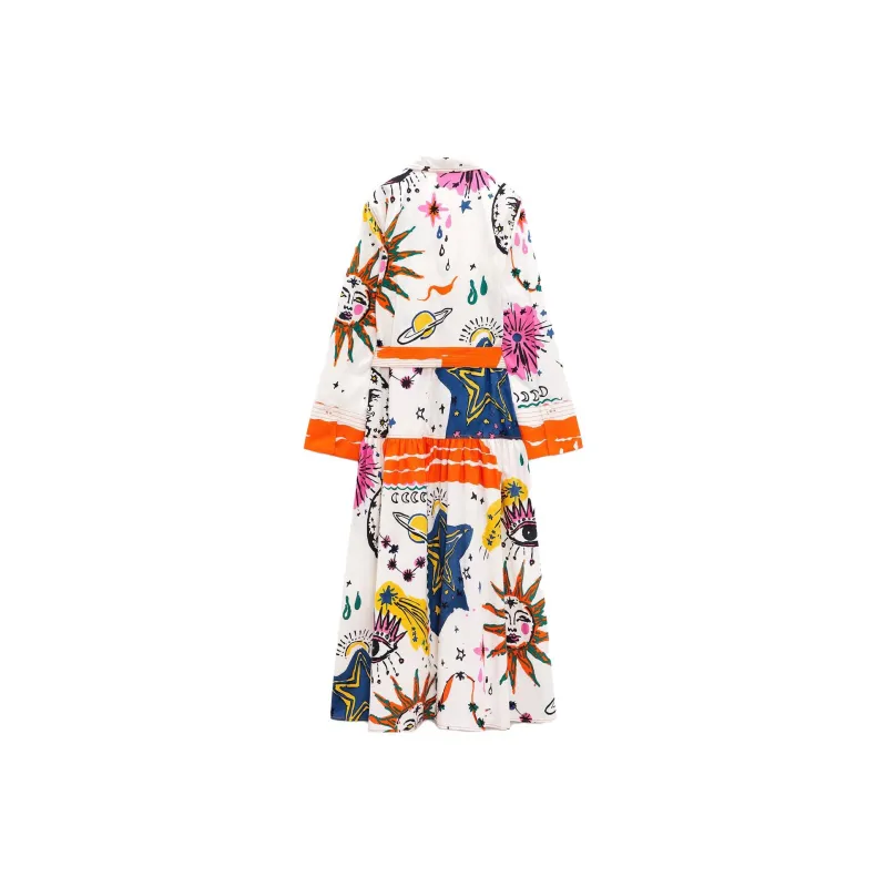 ZARA Long-Sleeved Dresses Women's Multicolor-1