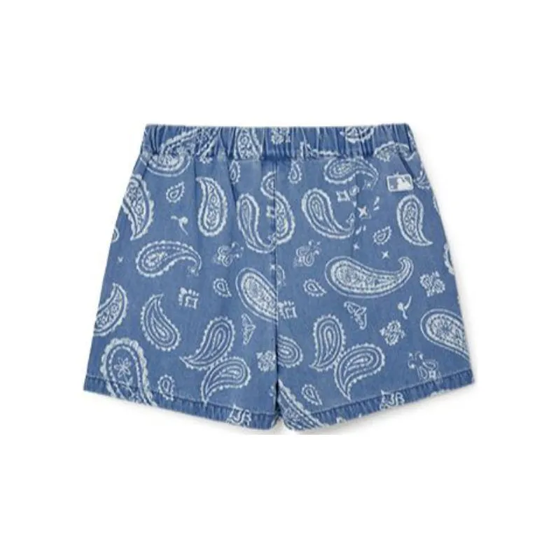 MLB Denim Shorts Women's Light Sky Blue-1