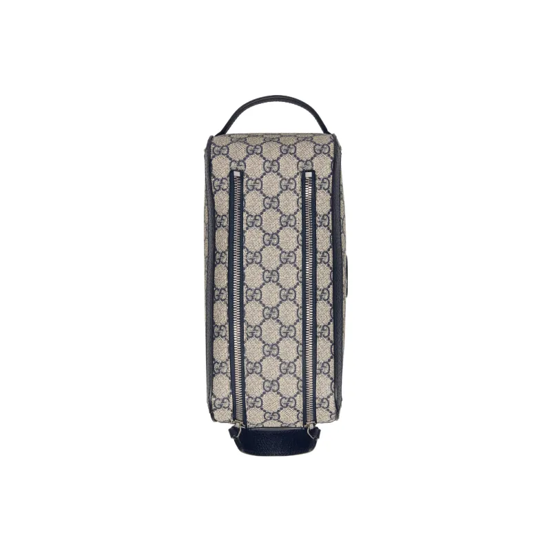 GUCCI Canvas With Leather Binding Clutches Toiletry Bags Unisex Beige/Blue-5