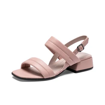 Ecco Elevate Squared Plastic Beauty Square Toe Collection Stylish Sandals Women's Tuscany Pink