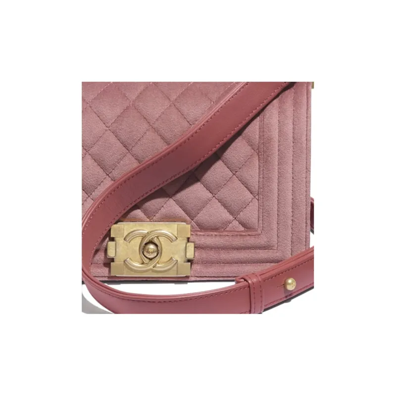 CHANEL Leboy Velour Chain Bag, Crossbody Bag, Shoulder Bag Trumpets Women's Pink-3