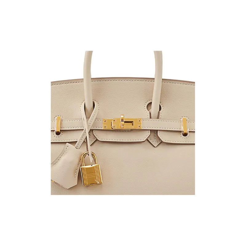 HERMES Birkin Swift Leather Birkin Bag Handbags Regular Women's 10 Craie Milkshake White-4
