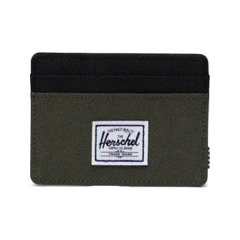 Herschel Recycled Material Card Holder ID Card Holder Card Wallet Coin Purse Regular Unisex Twilight Forest Green/Black
