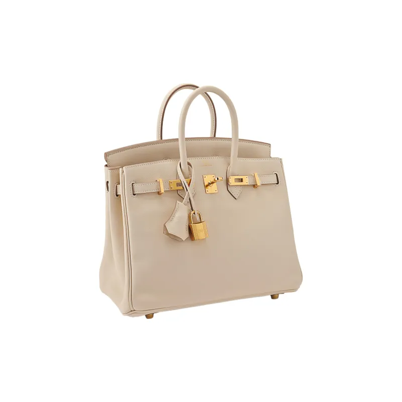 HERMES Birkin Swift Leather Birkin Bag Handbags Regular Women's 10 Craie Milkshake White-1