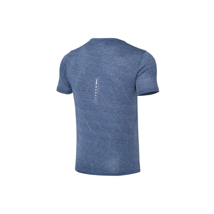 LINING Running Collection T Shirts Men Oily Gray Light Blue-1