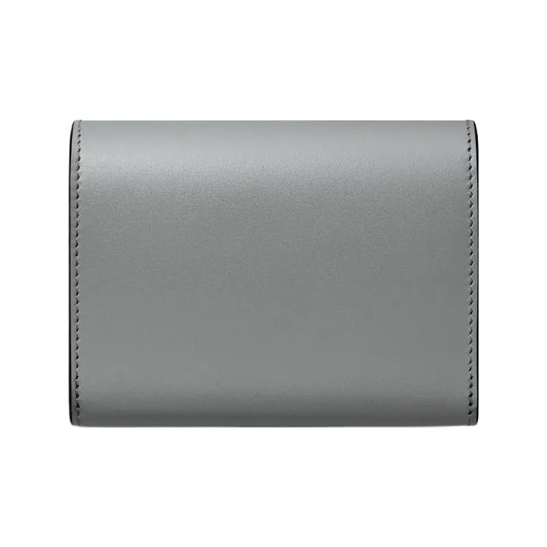 CARTIER Calfskin Wallet Mini Women's Gray-1