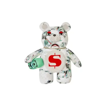 SPRAYGROUND PVC Bear Bag Backpack Large Size Unisex Raw White