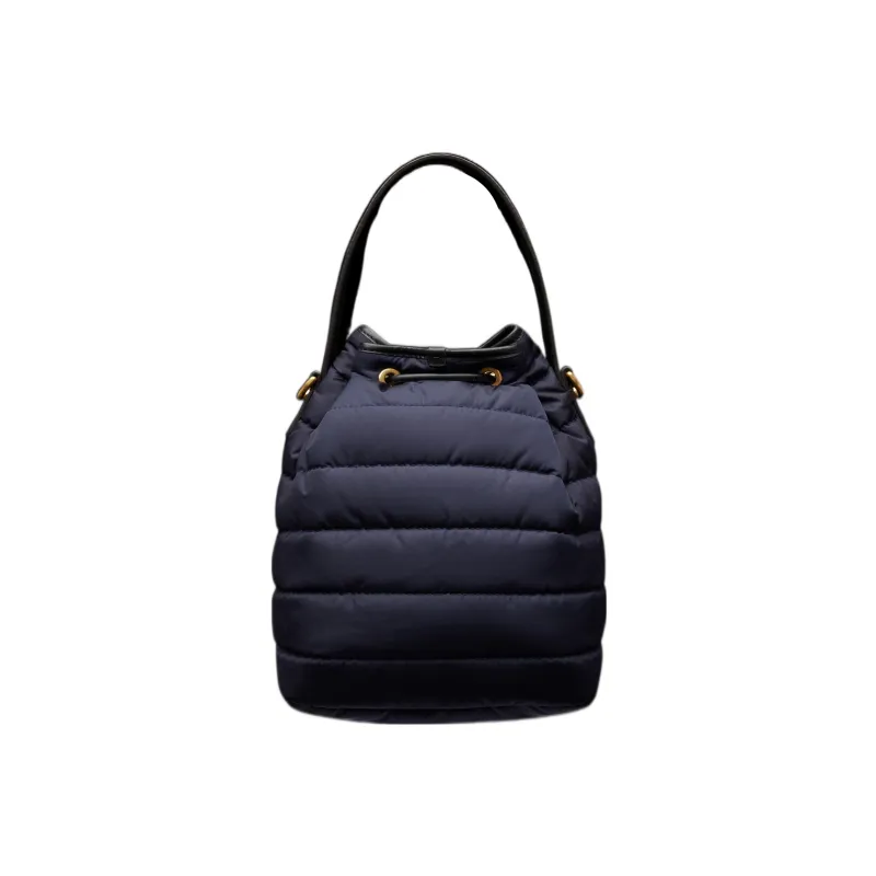 Moncler Kilia Nylon Bucket Bag, One Shoulder Handbag Women's Marine Blue-2