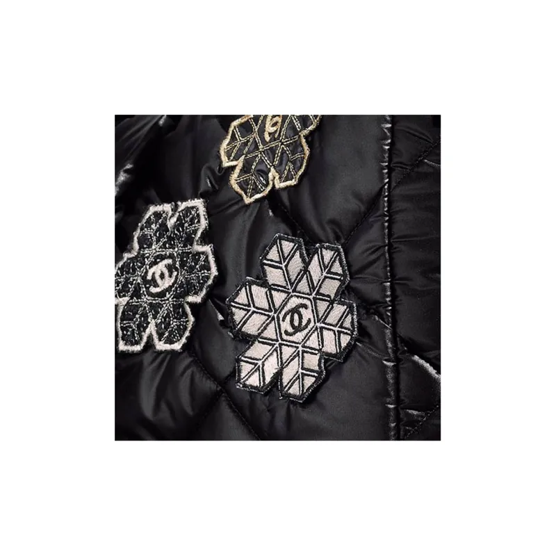 CHANEL Lambskin Backpack Women's Black/White-4