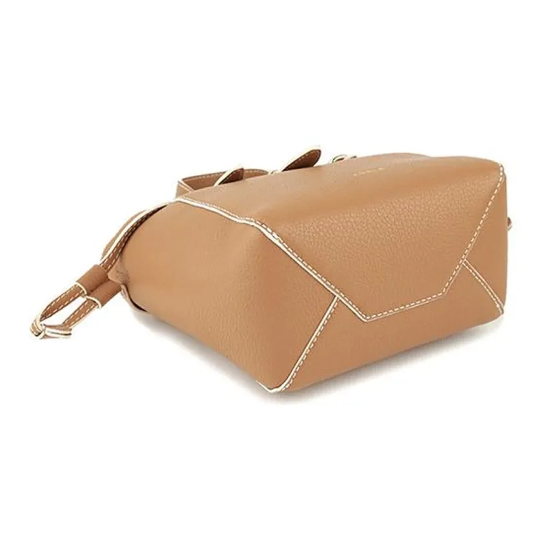 Furla Net Collection Calfskin Tote Bag Shopping Bag Shoulder Bag Crossbody Bag Handbag Mini Women's Brown Yellow-2