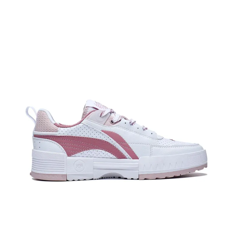 LiNing Li Cheng Lining Is Anti Slip Wear Resistant Low Top Sports Casual Shoes Women's White Pink-1