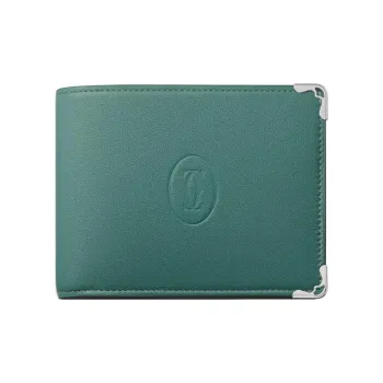 CARTIER Must De Cartier Calfskin Wallet Women's Sand Gold Stone Color
