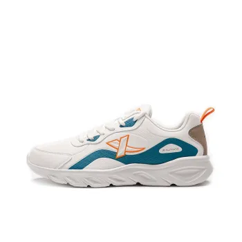 XTEP Slip Resistant Cushioning Low Top Running Shoes Men's White Blue
