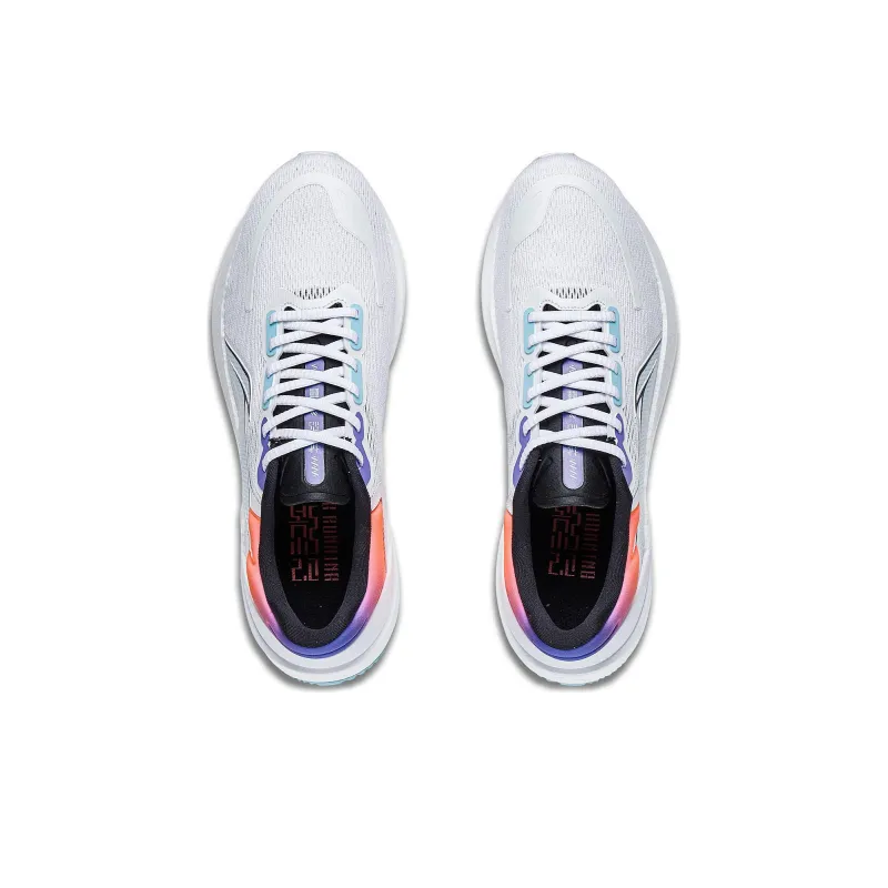 LiNing YueYing 2.0 Anti Slip And Wear Resistant Breathable Low Top Running Shoes Men's White Blue Orange Purple-3