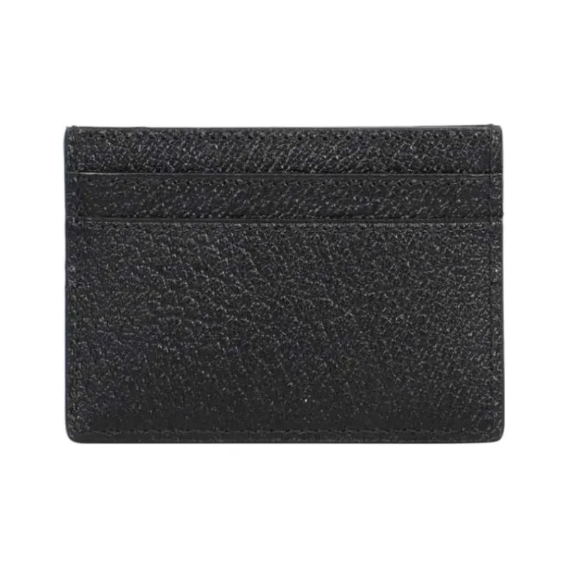 GUCCI Leather Card Holder Men's Black-1