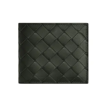 Bottega Veneta Cow Leather Wallet Trumpets Men's Dark Green