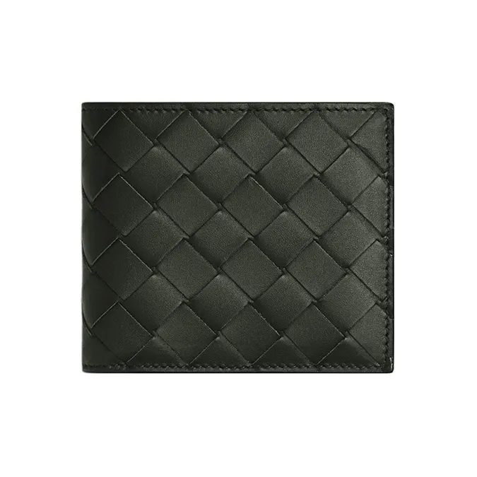 Bottega Veneta Cow Leather Wallet Trumpets Men's Dark Green-0