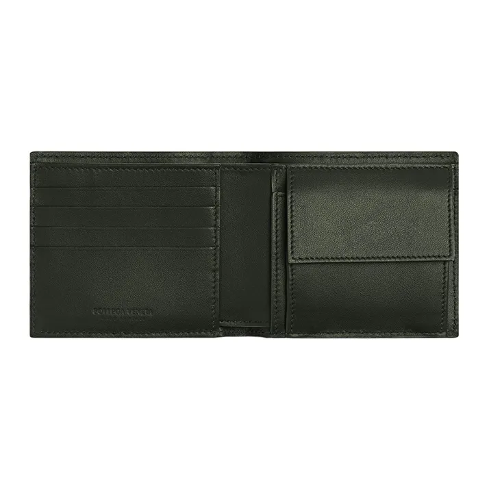 Bottega Veneta Cow Leather Wallet Trumpets Men's Dark Green-2