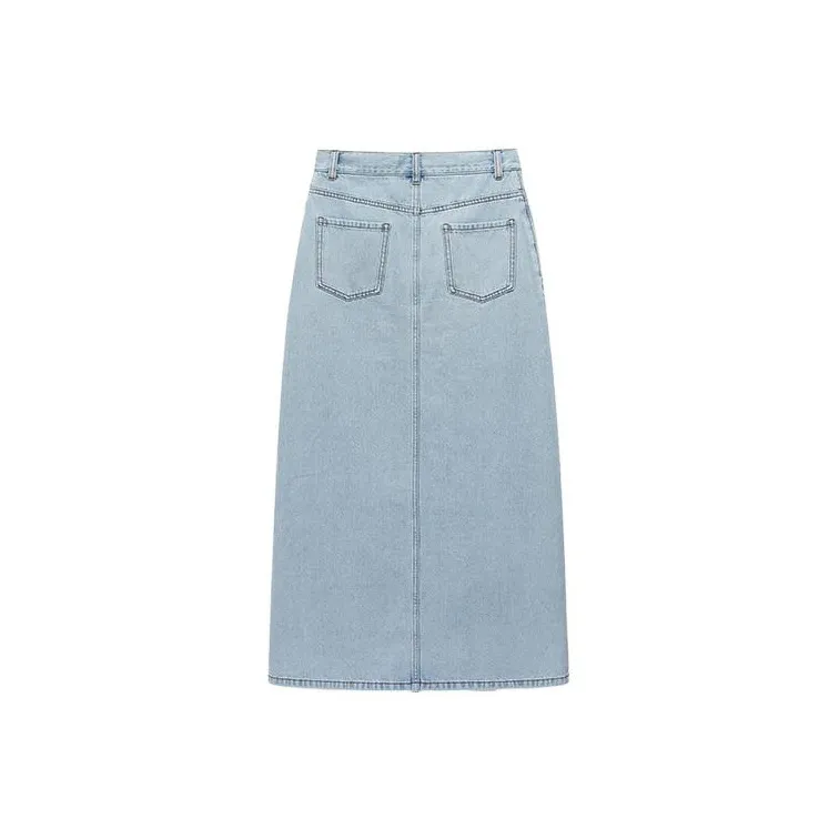 IMMI Casual Long Skirts Women's Light Blue-1