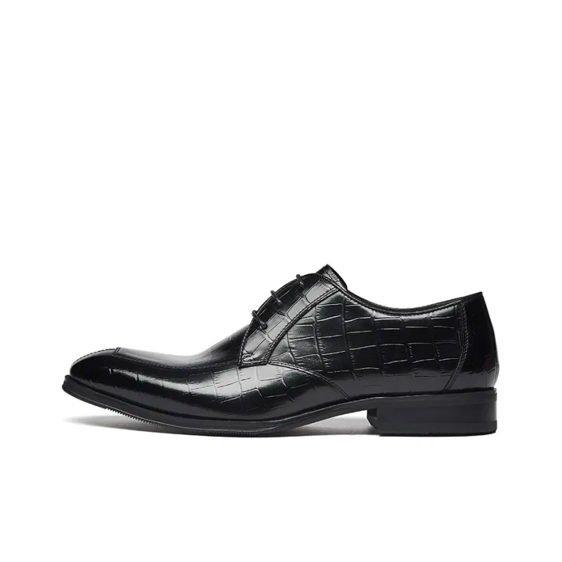 KANGNAI Dress Shoes Men Low Top Black-0