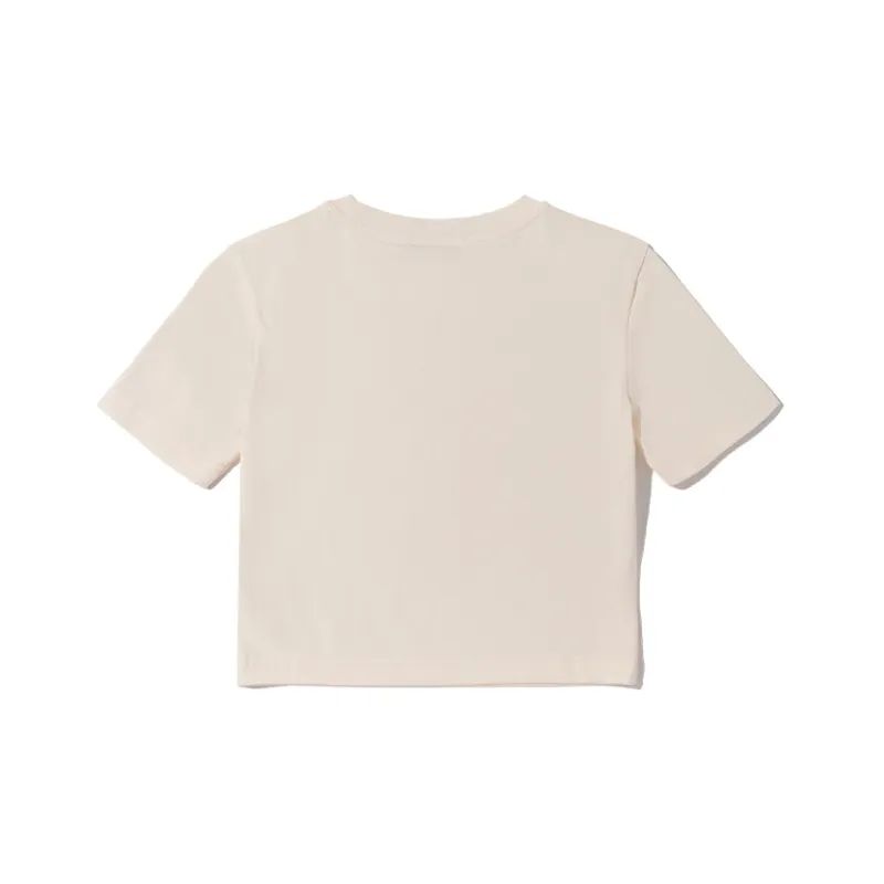 Nerdy Crop Tops Women's Cream-1