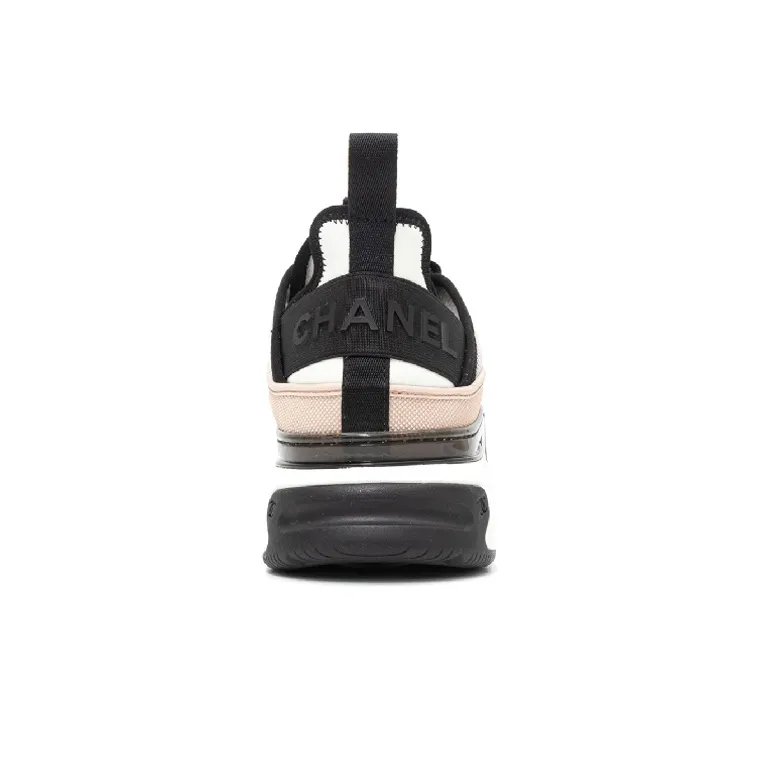 CHANEL Abrasion Resistant Low Top Sports Casual Shoes Women's White Pink Black-4