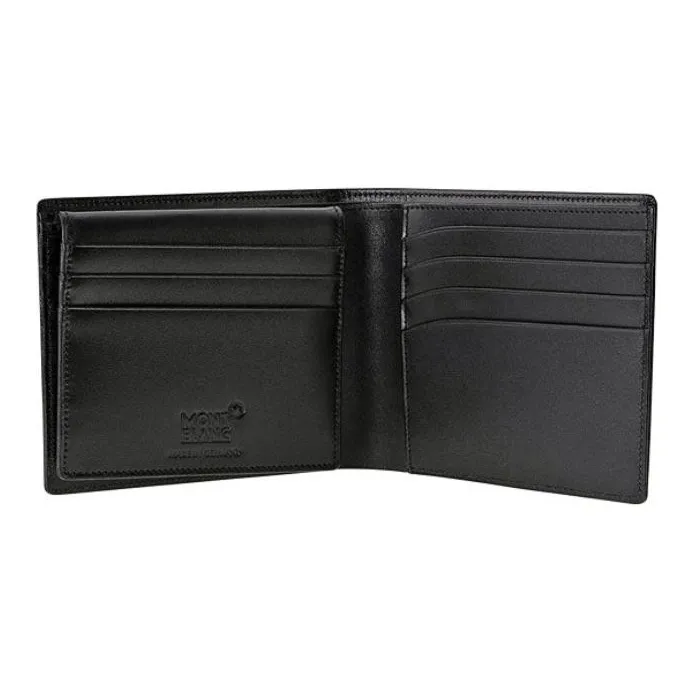 MONTBLANC Meisterstuck Smooth Leather Card Holder Wallets Men's Black-4