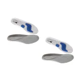 Gray High-Rebound Sports Cushioning Insoles (2 Pairs)