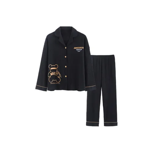 Lan Miao Pajama Set Mens Dark Blue