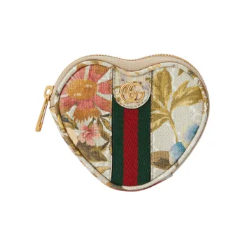 GUCCI Ophidia Canvas Coin Purse Canvas Bag Key Pouch Women's Multicolor