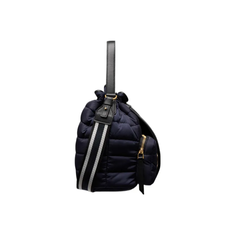 Moncler Kilia Nylon Bucket Bag, One Shoulder Handbag Women's Marine Blue-1