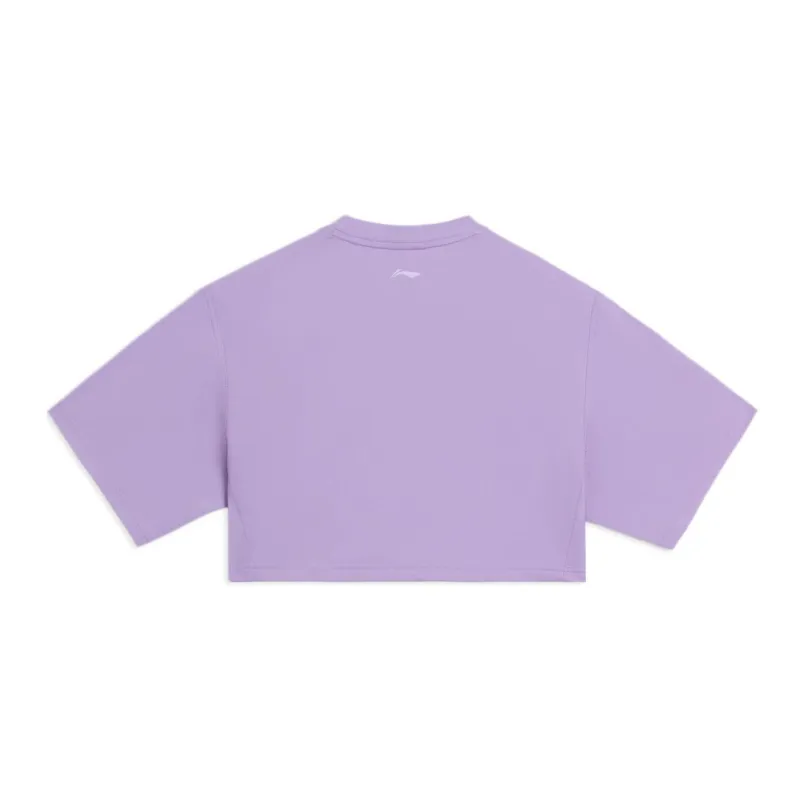 LINING CF Tracing Crop Tops Women's Light Blue Purple-1
