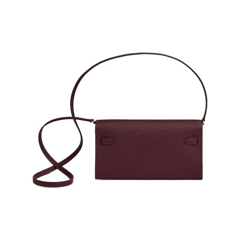 HERMES Kelly To Go Epsom Leather Shoulder Bag Crossbody Bag Women's 57 Bordeaux Red-1